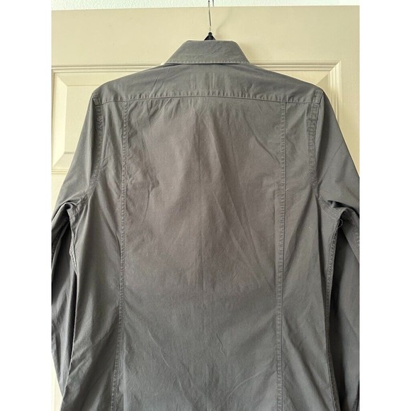 Express Fitted Stretch Cotton Shirt Mens S Small Roll Tab Sleeve Gray Blue LOT - Picture 10 of 16